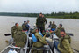 A"Party Barge" with Tpr "Captain Morgan" Haywood (standing) barking out commands, while his 1st Mate Tpr "ships purser" Crozier looks on from behind.